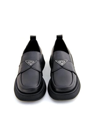 Albini 10553 Hakiki Deri Kadın Ayakkabı - Siyah
