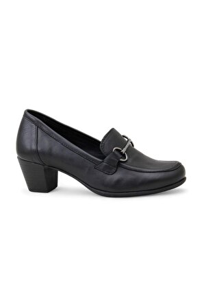 Mammamia D24YA-3845 Deri Topuklu Kadın Ayakkabı - Siyah