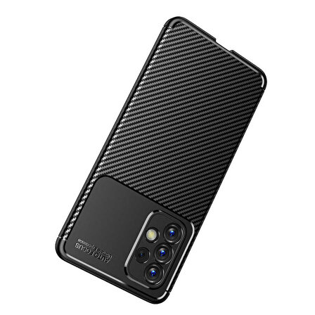 Samsung Galaxy A73 Uyumlu Kılıf Ultra Slim Fit Karbon Silikon
