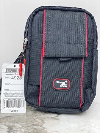 Seventeen GTA Kumaş Çapraz Askılı Sırt - Göğüs Çantası - Body Bag 4928 kırmızı çizgili
