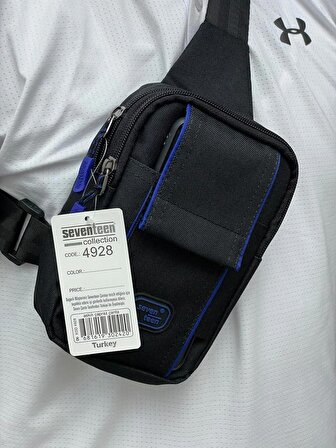 Seventeen GTA Kumaş Çapraz Askılı Sırt - Göğüs Çantası - Body Bag 4928 mavi çizgili
