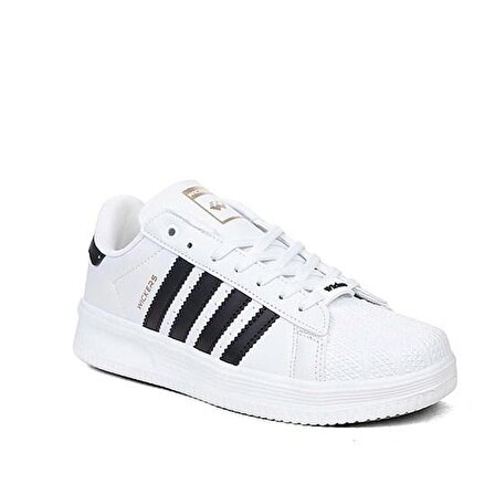 WİCKERS 2555 Beyaz_Siyah Numara 40 Erkek Sneaker Günlük Spor Ayakkabı