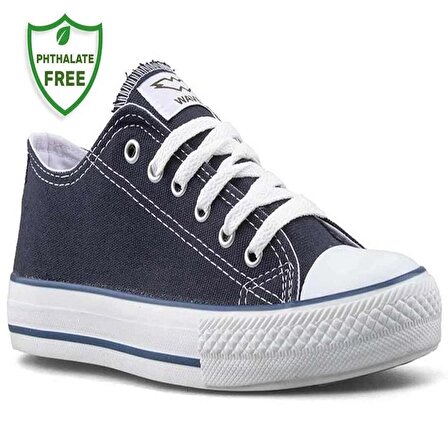 Waves 700 Numara 38 Converse Style Ünisex Keten Sneaker Ayakkabı LACİVERT_BEYAZ