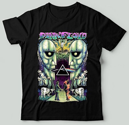 PINK FLOYD-BEST ALBUM COVERS Temalı Oversize Tişört