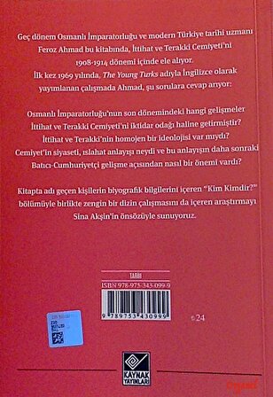 İttihat Ve Terakki 1908-1914 Feroz Ahmad ISBN:9789753430999