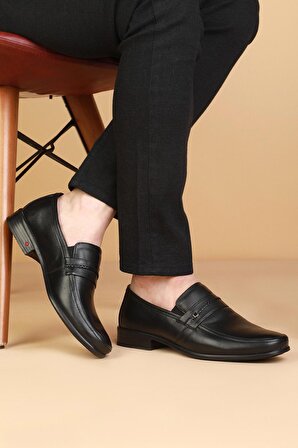 Hakiki Deri Günlük Klasik Erkek Ayakkabısı Siyah