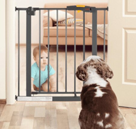 AYVELLA Köpek Bariyeri Kilitli Kapı Eğitim Güvenlik SİYAH