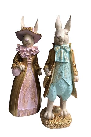 Paskalya Aşık Tavşanlar Kont & Kontes Pembe Mint