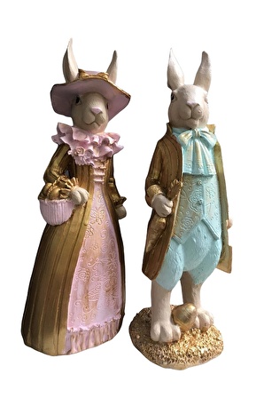 Paskalya Aşık Tavşanlar Kont & Kontes Pembe Mint