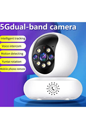 QASUL  1080p Çift Wifi 2.4/5 Ghz Ip Kamera Akıllı Ev Güvenlik Bebek Hareket Izleme Sesli Interkom Uzaktan görüşme