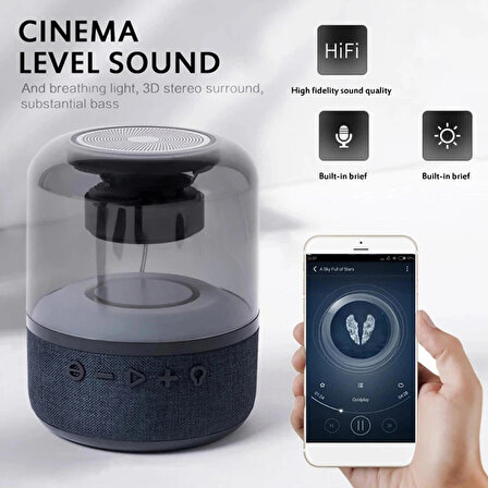 QASUL  Yeni Nesil Rgb Işıklı Bluetooth Speaker Ses Bombası Bluetooth Hoparlör güçlü ses