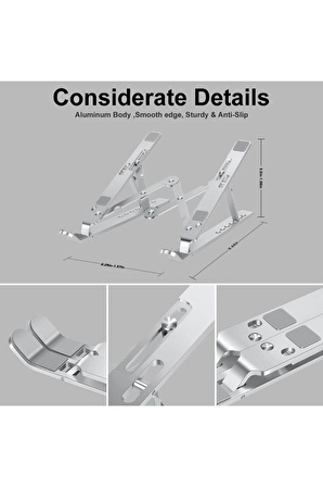 QASUL  Alüminyum Manyetik Katlanabilir Ayarlı Dizüstü Laptop Standı 32569