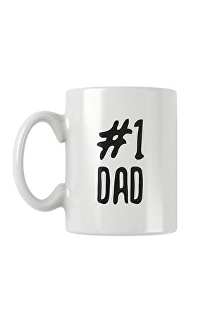 Number One Dad Babalar Günü Hediye Baskılı Kupa Bardak