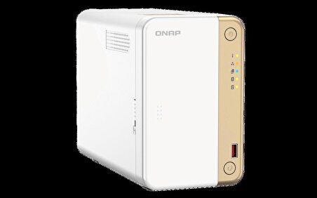 QNAP TS-262-4G 2 HDD Yuvalı, 4GB Ram,2 x M.2 2280 PCIe Gen 3 x2 Bağlantı Noktalı NAS Depolama Ünitesi (TS-262-4G)