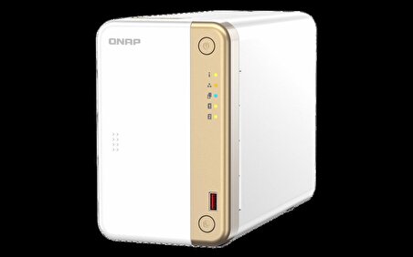 QNAP TS-262-4G 2 HDD Yuvalı, 4GB Ram,2 x M.2 2280 PCIe Gen 3 x2 Bağlantı Noktalı NAS Depolama Ünitesi (TS-262-4G)