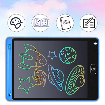 QASUL 12" Büyük Boy Dijital Çocuk Yazı Tahtası Grafik Çizim Tableti Lcd 12" Inc Ekran teknomila12inç