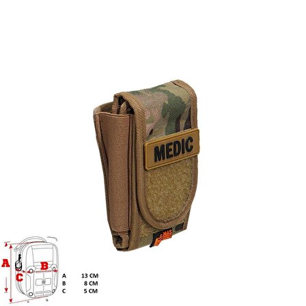 Askeri Sağlık Çantası Mini Tip (Multicam)