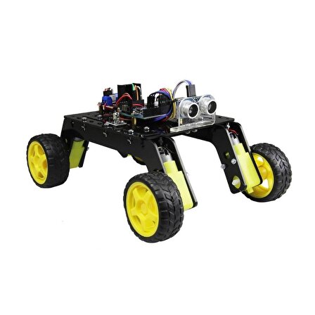 Rover 4WD Arazi Robot Kiti - Demonte (Pleksi Gövdeli)