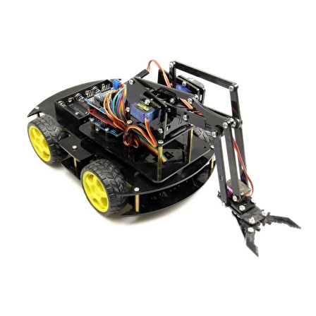 Arduino Robot Kollu 4WD Mobil Araba Kiti - Demonte