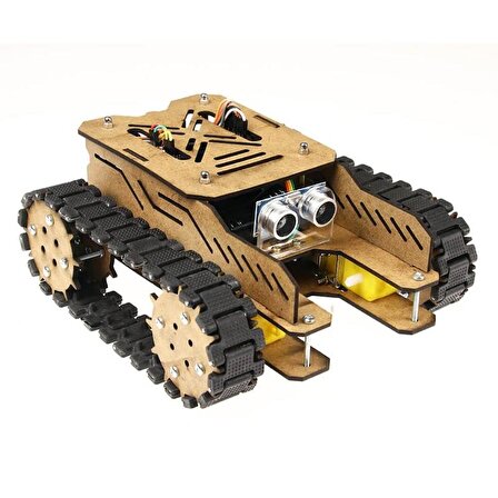 Woodie Ahşap Tank Robotu Seti - Demonte