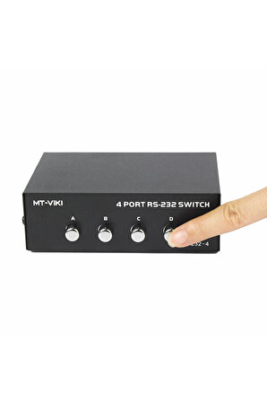 MT-VIKI 4 Port RS232 Switch MT-223-4 Db9 Seri Port Anahtarlayıcı 1 IN 4 OUT PC Printer Haberleş