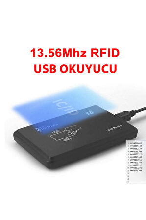 13.56Mhz Usb Rfid Okuyucu RFID Manyetik Kart Anahtarlık Etiket Okuyucu Personel Takip Kapı Giriş
