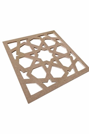 30cm Kare Kesim Dekor Ürünü Ham Mdf