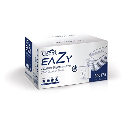 RULOPAK By Clean Eazy Z Katlama Havlu Kağıt 200 Yaprak 12'Li Paket