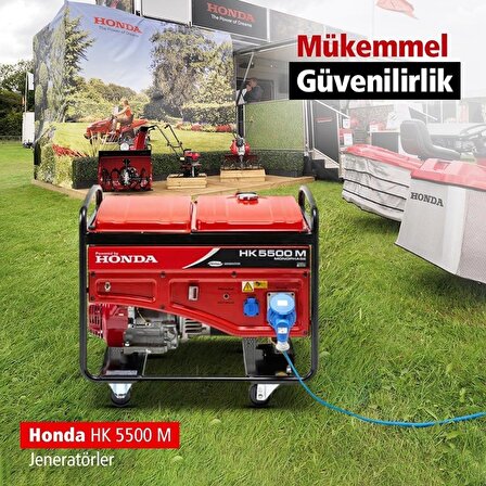Honda HK 7500 MS Otomatik 7.5 kVA Monofaze Benzinli Jeneratör