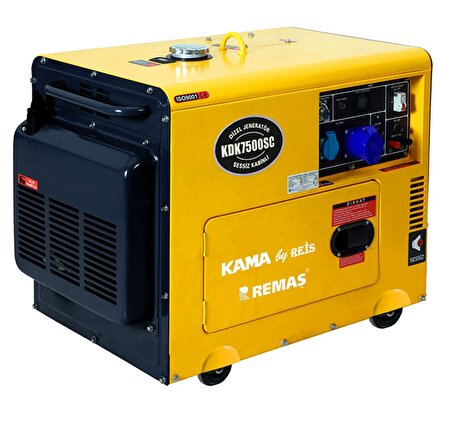 Kama KDK 7500 SC Marşlı 7 kVA Kabinli Monofaze Dizel Jeneratör