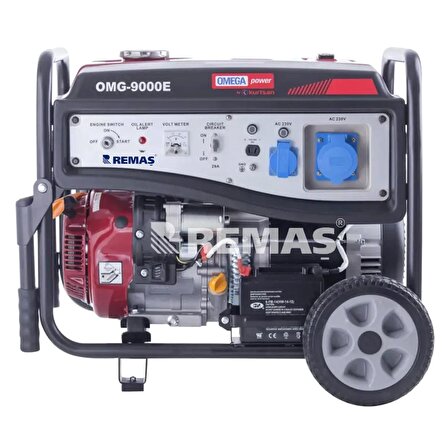 Omega OMG 9000 E Marşlı 9 kVA Monofaze Benzinli Jeneratör