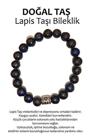 Hakiki Doğal Taş Bileklik - Lapis Taşı (lapis Lazuli)