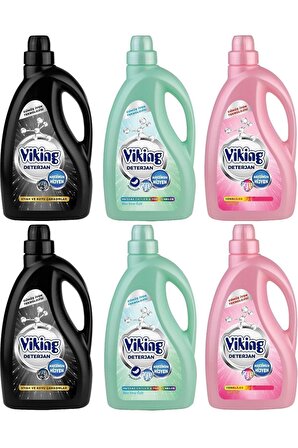 Viking Sıvı Çamaşır Deterjanı 2.7 L 6 Adet - Renkliler Hassas Ciltler Ve Siyahlar