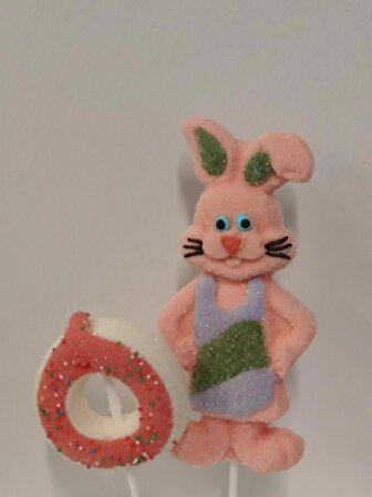 Marshmallow Dev Tavşan ve Donut Yılbaşı Set 1 (Pembe)
