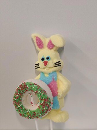 Marshmallow Dev Tavşan ve Donut Yılbaşı Set 2 (Sarı&Yeşil)