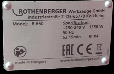 RothenbergerR650 Tıkanıklık Açma Makinesi full set
