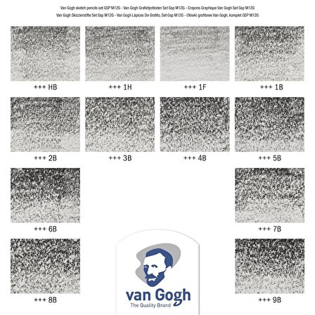 Van Gogh SKETCH Eskiz kalem SETİ 12 grafit kalem (DERECELİ)