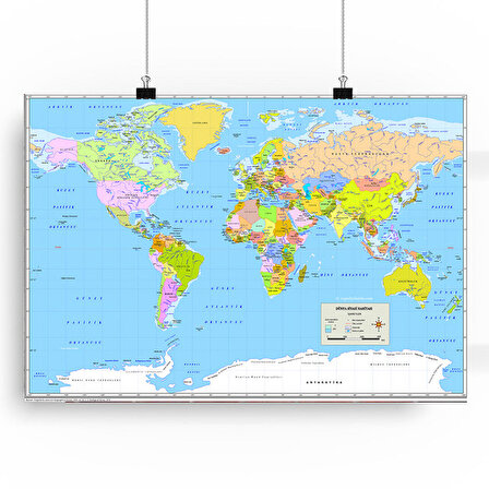 Dünya Haritası Posteri 35X50 CM
