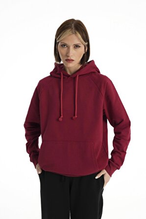 Bordo Örme Unisex Basic Sweatshirt