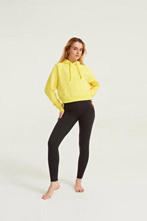 Koyu Sarı Crop Serisi Sweatshirt