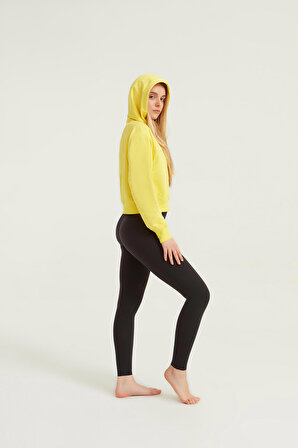 Koyu Sarı Crop Serisi Sweatshirt