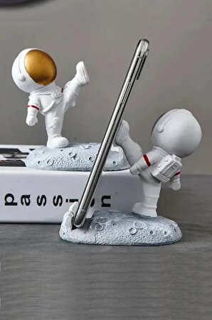 Masa Üstü Sevimli Astronot Standı Telefon Tutucu - Cep Telefonu Standı