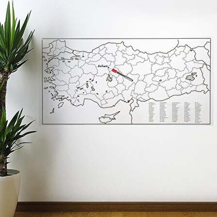 River World Yazılabilir Dilsiz Dünya Haritası Manyetik Duvar Stickerı 110 x 56 cm