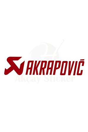 MOTOSİKLET Eksoz Akropoviç Motorsiklet Sticker KIRMIZI 2 Adet 20*4CM