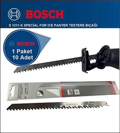 Bosch - Tilki Kuyruğu Bıçağı S 1211 K - Buz ve Kemik Kesme 2 608 652 900 10'Li Paket