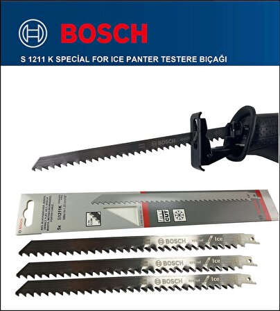 Bosch - Tilki Kuyruğu Bıçağı S 1211 K - Buz ve Kemik Kesme 2 608 652 900 3'Li Paket