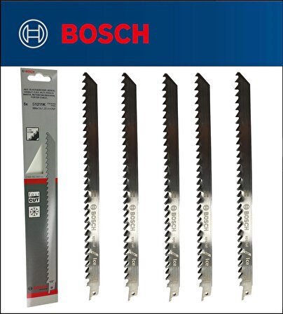 Bosch - Tilki Kuyruğu Bıçağı S 1211 K - Buz ve Kemik Kesme 2 608 652 900 5'Li Paket
