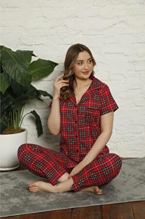 Ekoseli  Pijama Takım S122