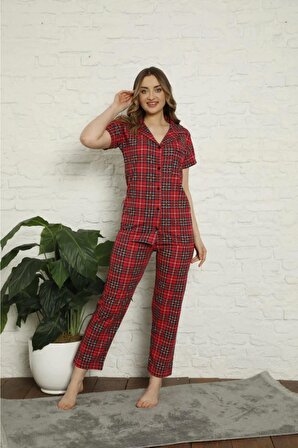 Ekoseli  Pijama Takım S122