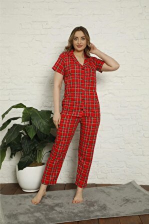 Ekose Pijama Takım S123